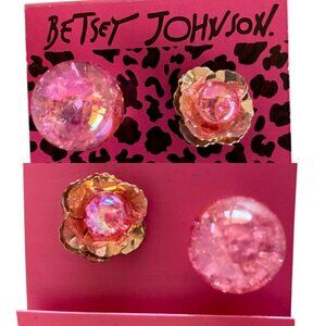 Betsey Johnson Lotus Pod Blossom Double Sided Earrings​​​​